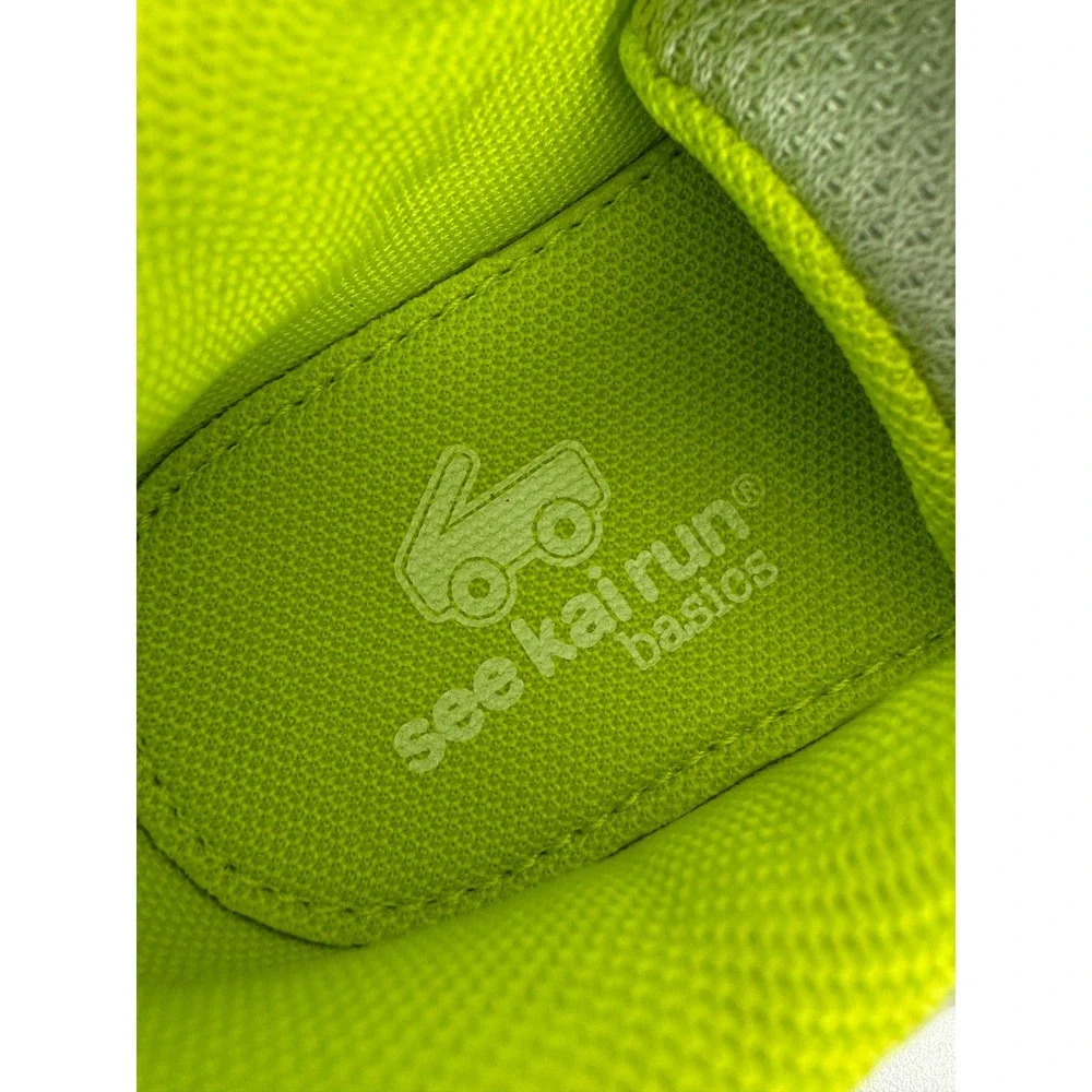 See Kai Run Basics Tenny Gray Blue Lime Green Mesh Sneakers Boys Size 12 NEW